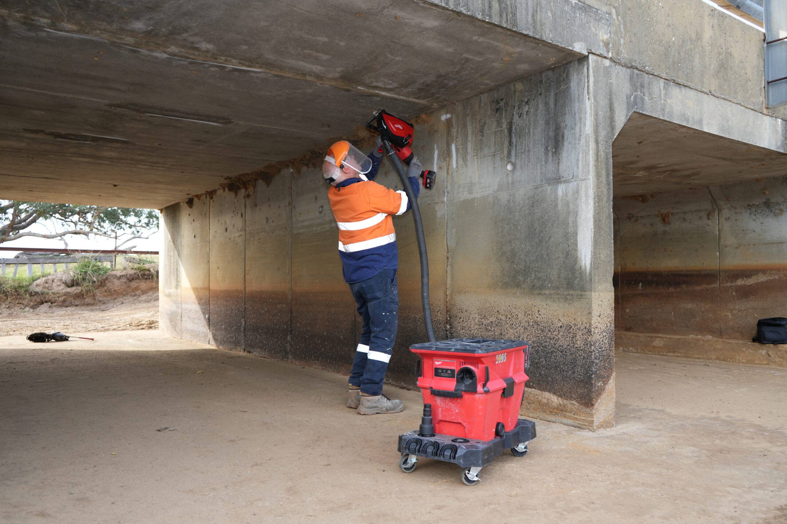 Concrete patch repairs and reinforcement treatment on culvert bridge