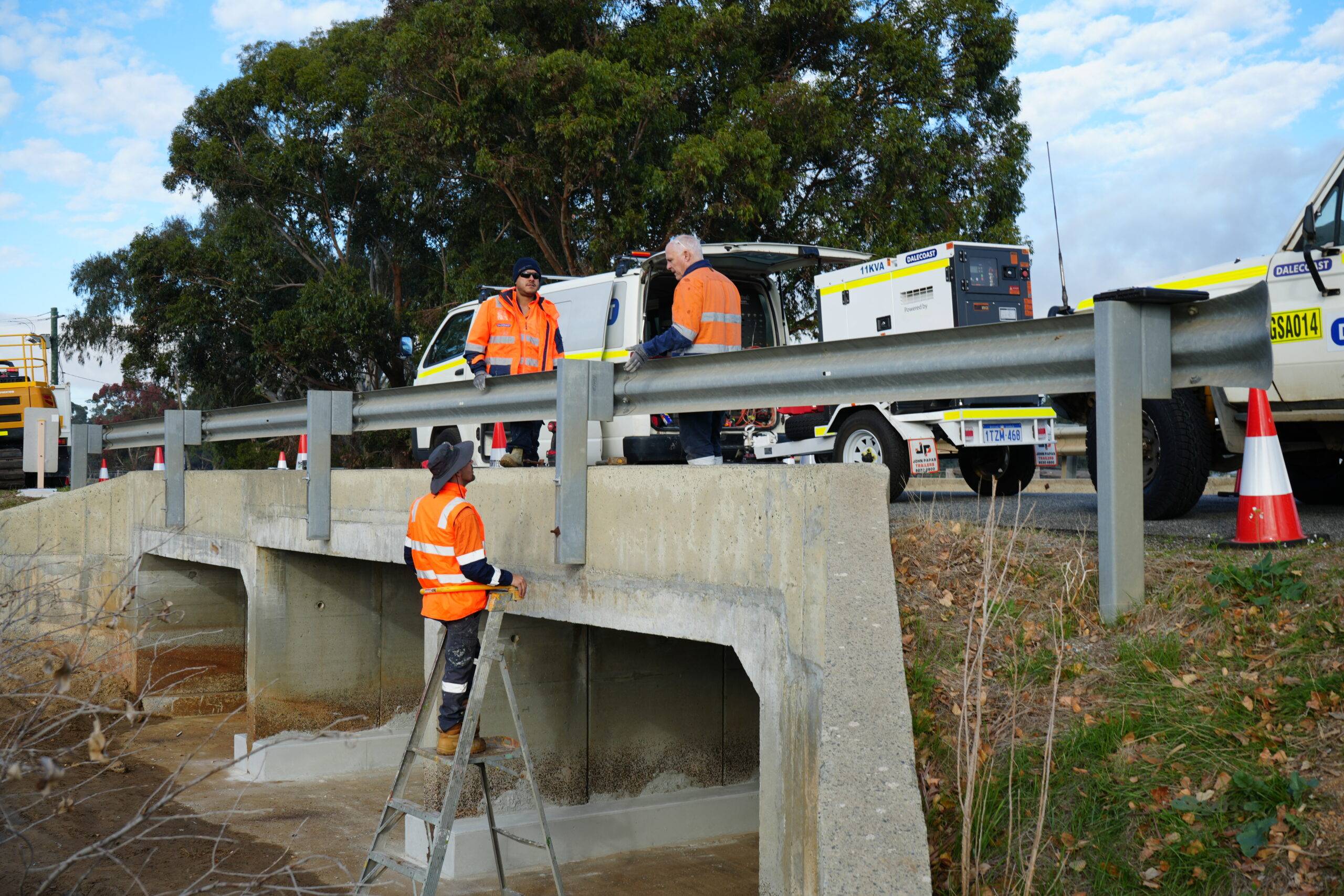 Dalecoast concrete bridge repairs at Hopeland Road, Western Australia